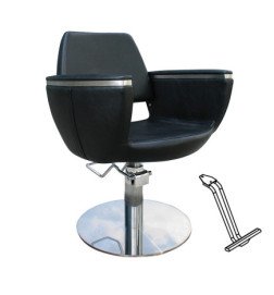 SILLA BOHEMIAN NEGRA PIE REDONDO CON APOYAPIES