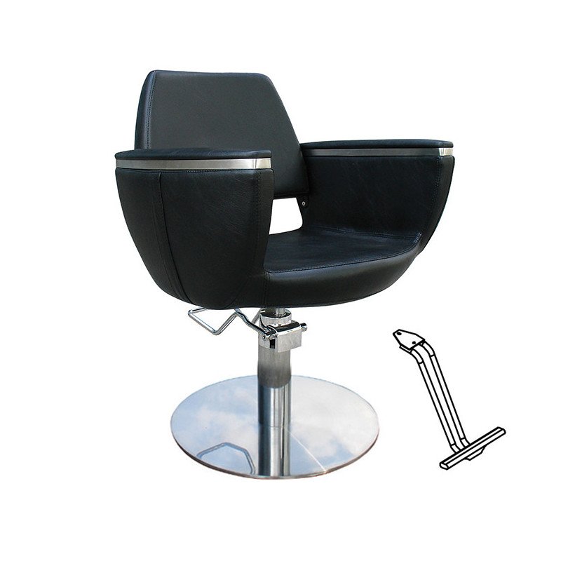 SILLA BOHEMIAN NEGRA PIE REDONDO CON APOYAPIES