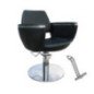 SILLA BOHEMIAN NEGRA PIE REDONDO CON APOYAPIES