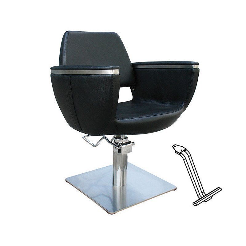 SILLA BOHEMIAN NEGRA PIE CUADRADO CON APOYAPIE