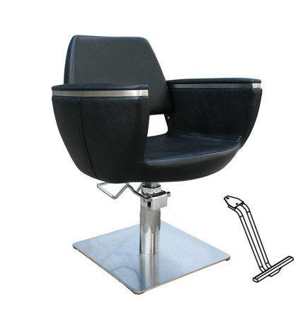 SILLA BOHEMIAN NEGRA PIE CUADRADO CON APOYAPIE