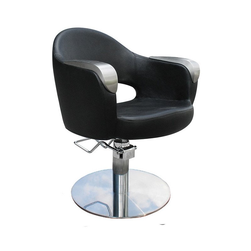 SILLA ART NEGRA PIE REDONDO