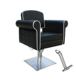 SILLA STYLE NEGRA PIE CUADRADO CON APOYAPIES