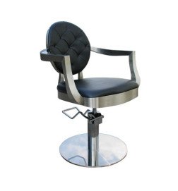 SILLA CHIC NEGRA PIE REDONDO