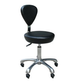 SILLA FASHION CON RESPALDO NEGRA