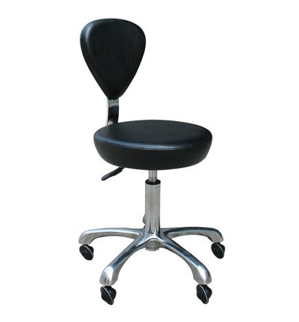 SILLA FASHION CON RESPALDO NEGRA