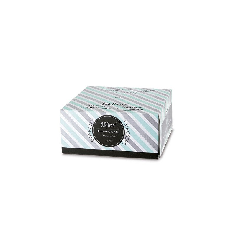 CAJA 300 TIRAS PAPEL ALUMINIO GOFRADO 27X12CM