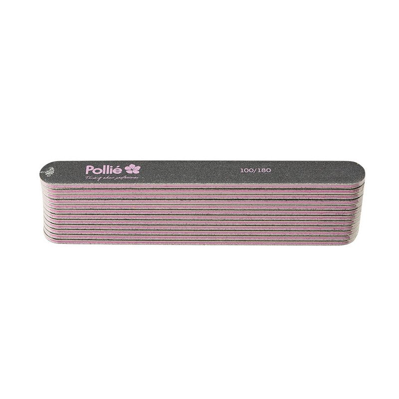 PACK 12 LIMAS 100/180 NEGRA RECTA ACOLCHADA