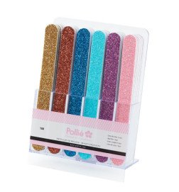 Expositor 42 Limas Decoradas Purpurina