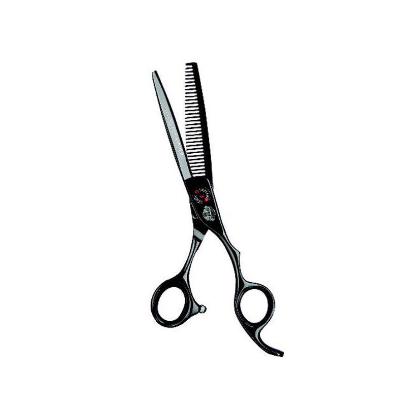 TIJERA ESCULPIR BARBERO CAPTAIN COOK BLACK RIPPER 6"
