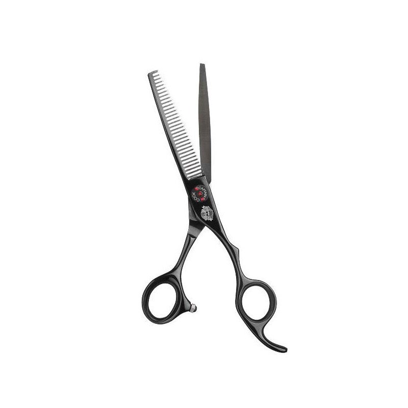 TIJERA ESCULPIR BARBERO CAPTAIN COOK MODELO BLACK RIPPER 6"