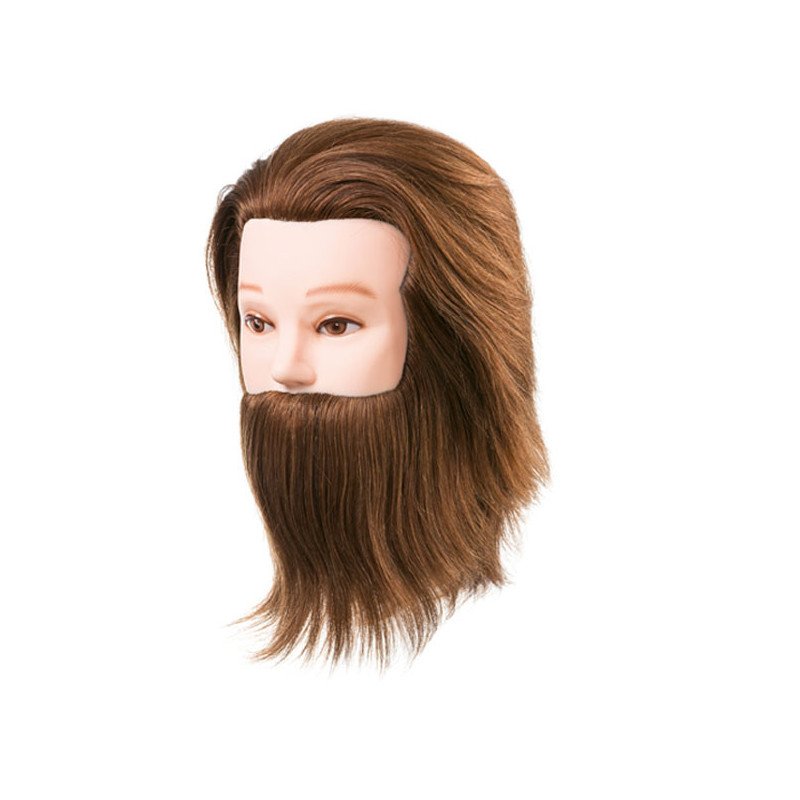 CABEZA MANIQUÍ DANIEL CON BARBA CAB.NATURAL 15-18CM BARBER LINE