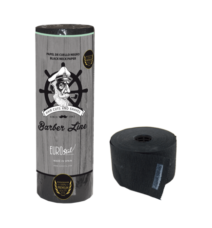 Pack de 5 rollos papel cuello negro Barber Line PREMIUM