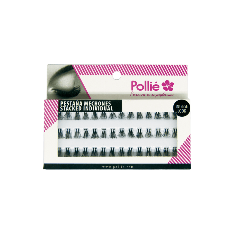 PESTAÑAS POLLIÉ INDIVIDUAL DUO CORTAS NEGRAS