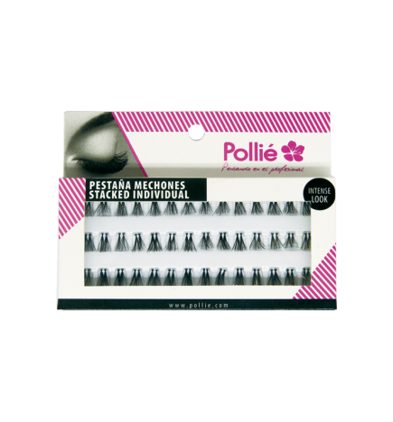 PESTAÑAS POLLIÉ INDIVIDUAL DUO CORTAS NEGRAS