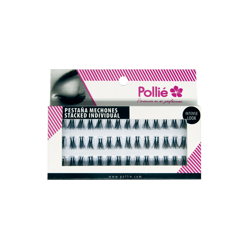 PESTAÑAS POLLIE INDIVIDUAL DUO LARGAS NEGRAS