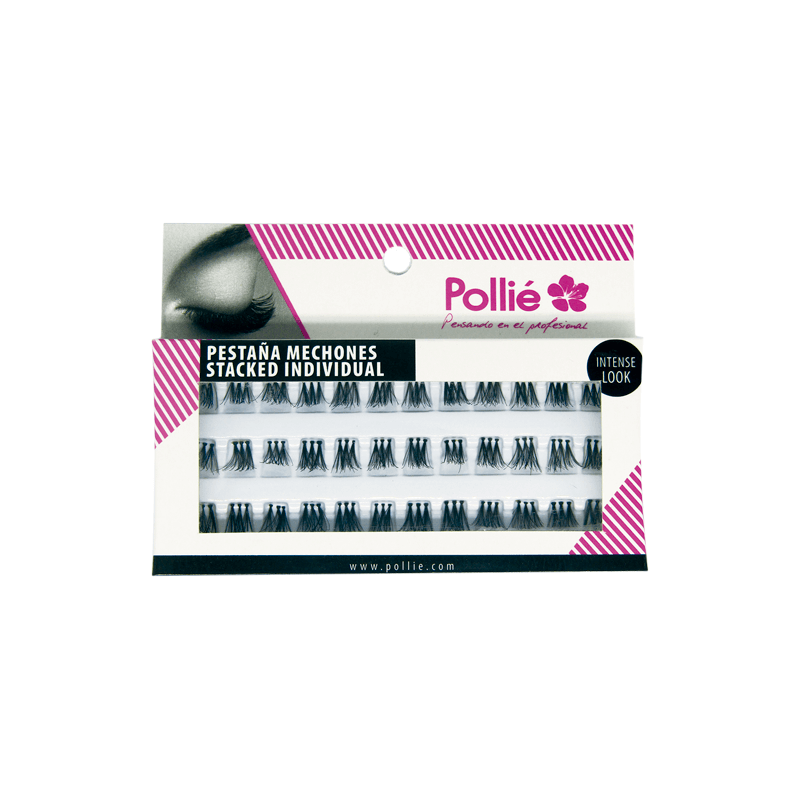 PESTAÑAS POLLIÉ INDIVIDUAL TRIO CORTAS NEGRAS