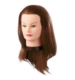 CABEZA MANIQUI LEIA 35-40 CM. PELO NATURAL