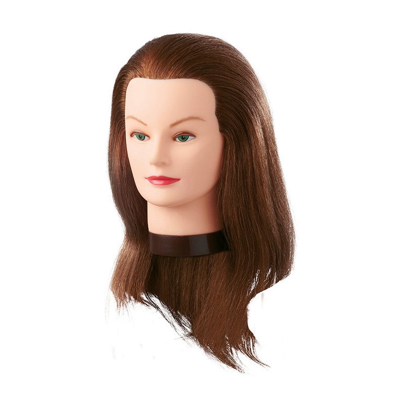 CABEZA MANIQUI LEIA 35-40 CM. PELO NATURAL