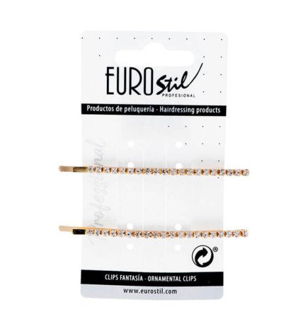 CLIP DORADO CON STRASS 2 UDS