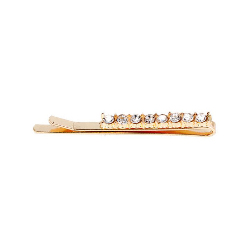 CLIPS DORADOS RECT. LARGOS CON PERLAS 2 UDS