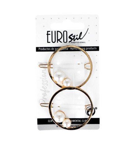 CLIP ARO DORADO CON PERLAS 2 UDS