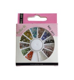 STRASS RHINESTONE NAIL ART RUEDA 600 PCS