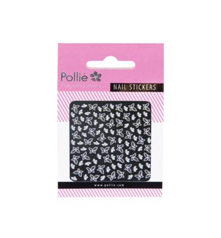 ADHESIVOS 3D MARIPOSAS BLANCAS NAIL ART