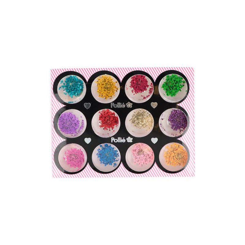 FLORES SECAS PARA NAIL ART 12 COLORES