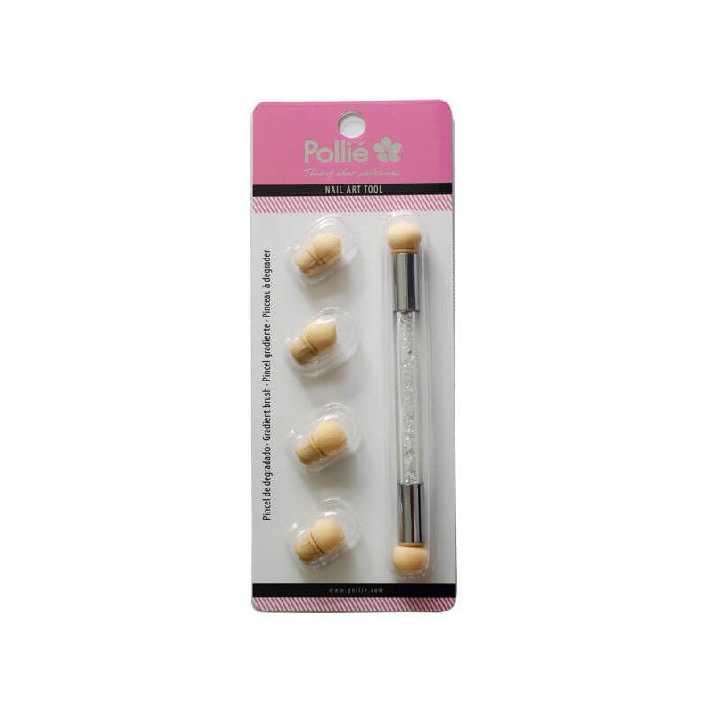 PINCEL GRADIENT PARA NAIL + 4 PUNTAS RECAMBIO