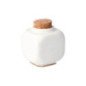RECIPIENTE CERÁMICO BLANCO TAPÓN CORCHO