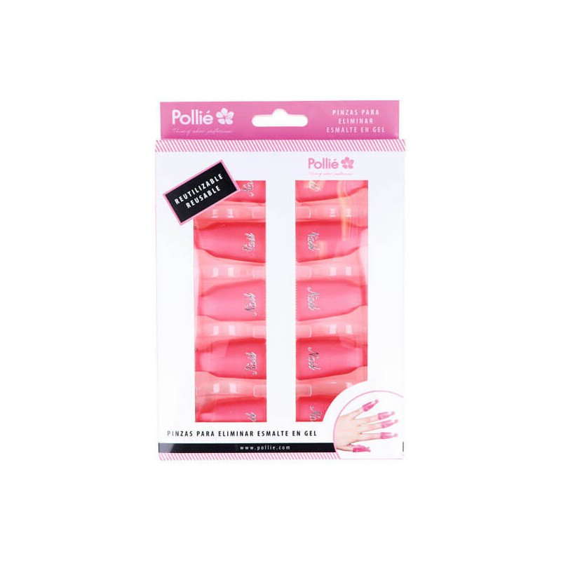 CLIPS ROSAS SOAK OFF REMOVER 10 UDS