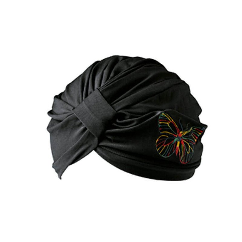 TURBANTE DECORADO NEGRO