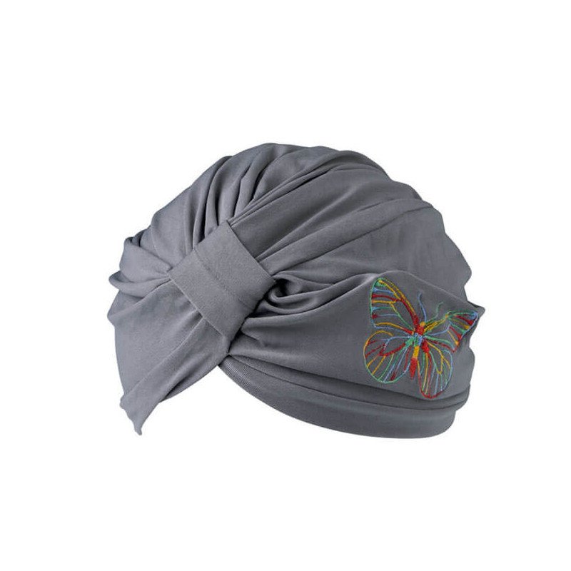 TURBANTE DECORADO GRIS
