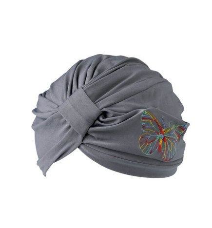 TURBANTE DECORADO GRIS