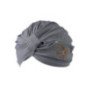TURBANTE DECORADO GRIS