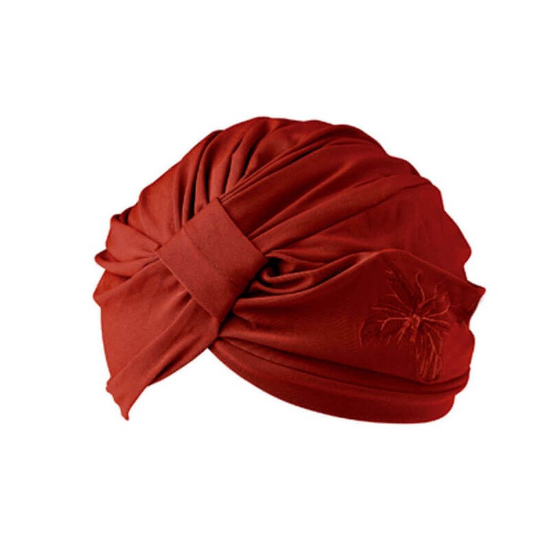 TURBANTE DECORADO GRANATE