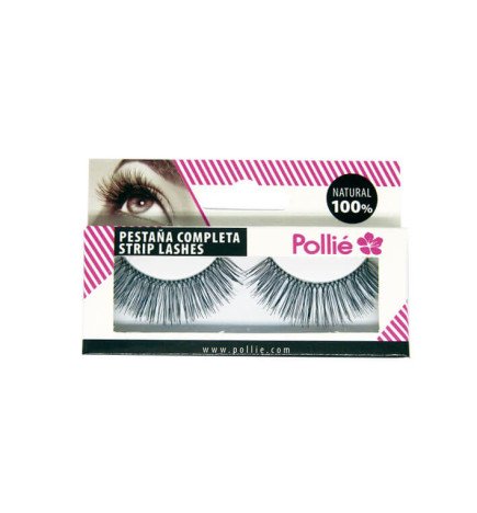 PESTAÑAS POLLIÉ 8 NEGRAS 100% NATURAL