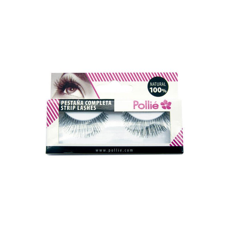 PESTAÑAS POLLIÉ 12 NEGRAS 100% NATURAL
