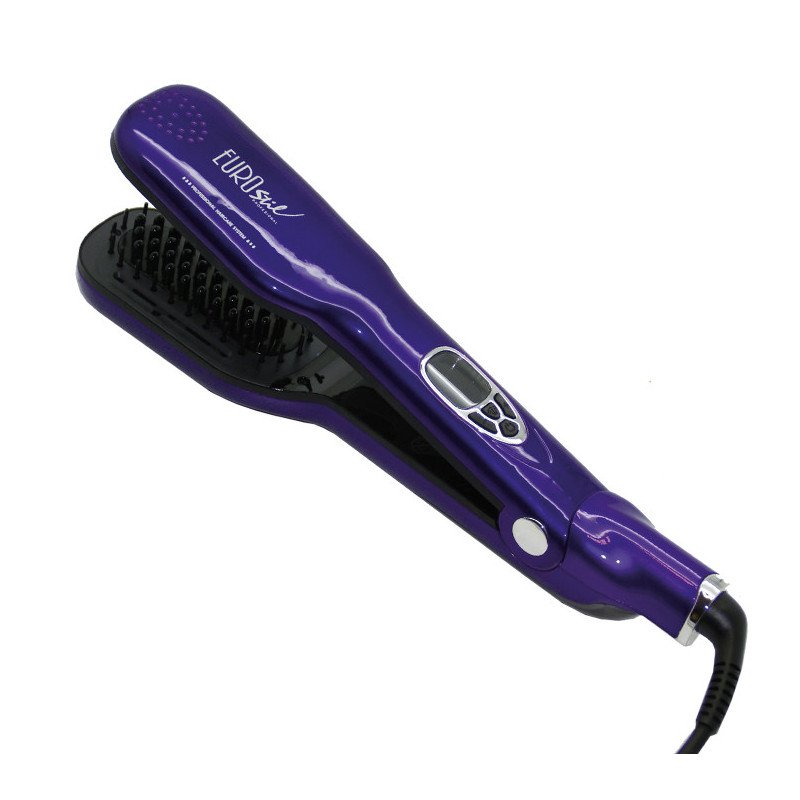 PLANCHA CEPILLO LILA CON VAPOR
