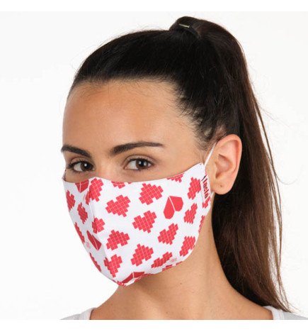 PACK 3 MASCARILLAS TEXTIL CORAZON