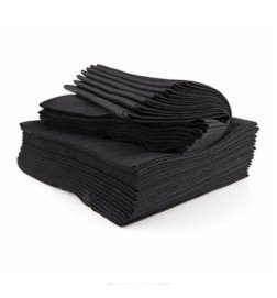 BOLSA 25 TOALLAS NEGRAS 40X80 S/ABSORB.SPUNLACE