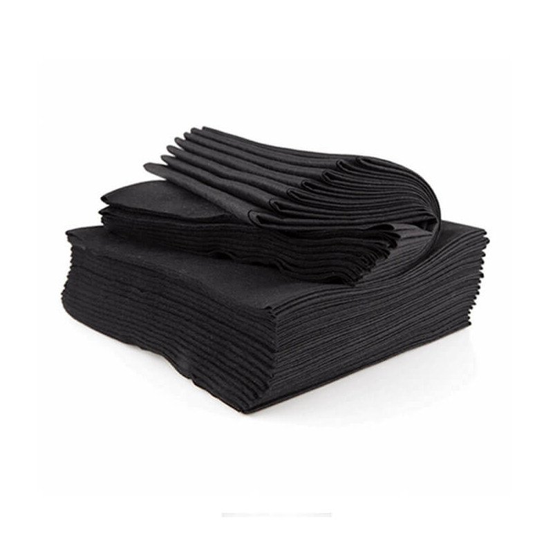 BOLSA 25 TOALLAS NEGRAS 40X80 S/ABSORB.SPUNLACE
