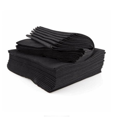 BOLSA 25 TOALLAS NEGRAS 40X80 S/ABSORB.SPUNLACE