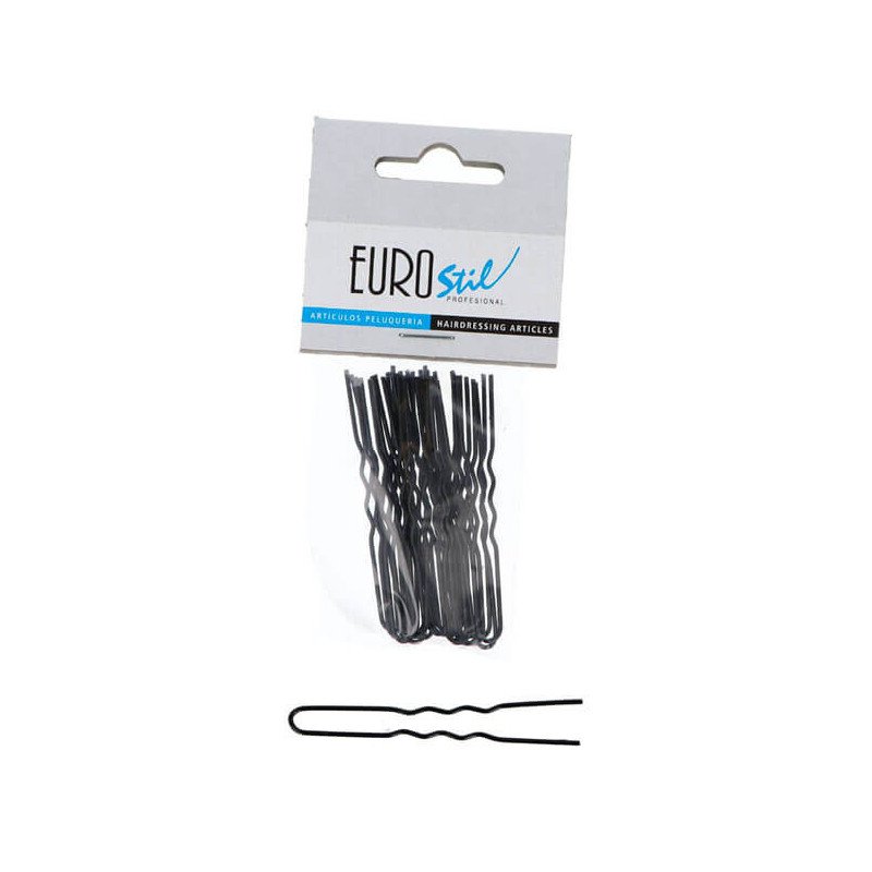 BOLSA 20 HORQUILLAS INVISIBLES NEGRO 65 MM