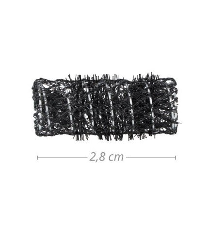 BOLSA 6 RULOS MALLA NEGRO DIÁMETRO 28