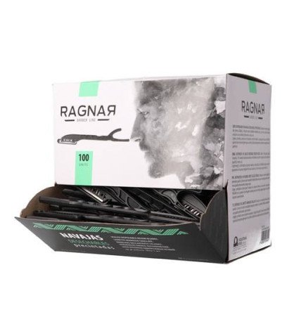 CAJA 100 NAVAJAS DESECHABLES CON PROTECTOR RAGNAR