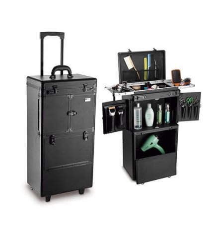 MALETA TROLLEY VACÍA POLIPIEL PELUQUERÍA Y BARBERÍA