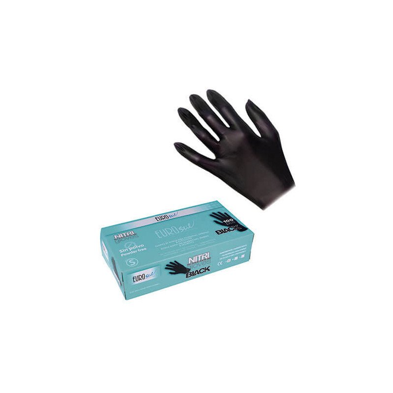 CAJA 100 GUANTES NITRILO NEGROS TALLA L
