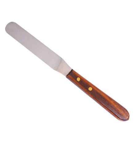 ESPÁTULA DE CERA METÁLICA Y MADERA